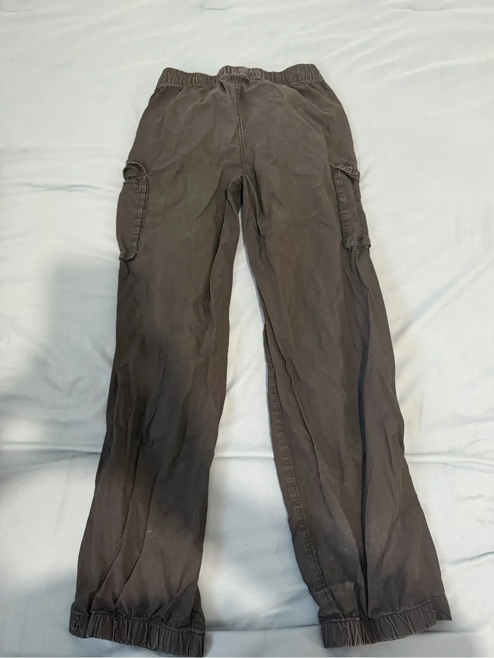 Boys Black Cargo Pants - Elastic Waist